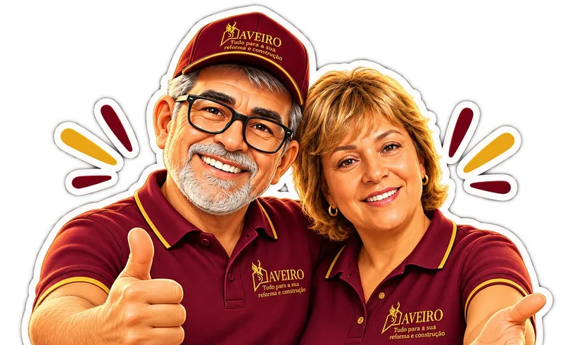 O casal Aveiro sorrindo, ele com o polegar para cima
